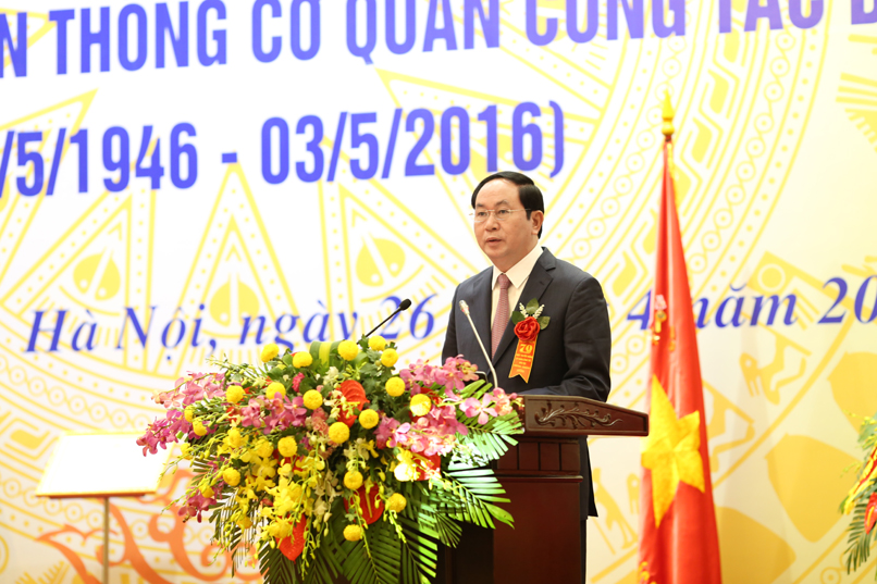Chủ tịch nước Trần Đại Quang phát biểu tại buổi lễ